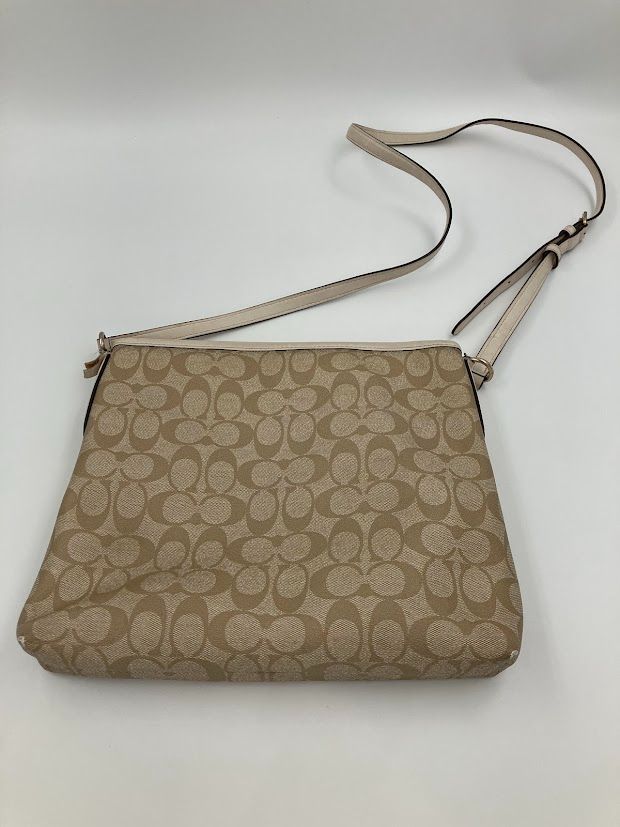 COACH　 ショルダーバッグ　シグネチャー　 ベージュ 　 PVC レザー COACH コーチ ショルダーバッグ シグネチャー 2way ミニトート