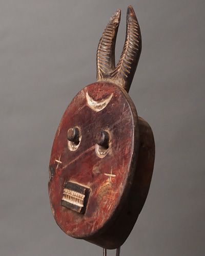 アフリカ コートジボワール バウレ族 プレプレ マスク No.478 仮面 木彫り 彫刻 アフリカンアート アフリカ雑貨 プリミティブアート お面