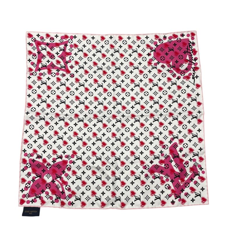 ルイ ヴィトン LOUIS VUITTON カレ バンダナ M77354 マルチ シルク レディース スカーフ