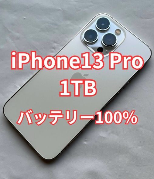Apple iPhone 13 Pro シルバー 本体(バッテリー100%) iPhone 13 Proシルバー 1TB 本体 シムフリー バッテリー100