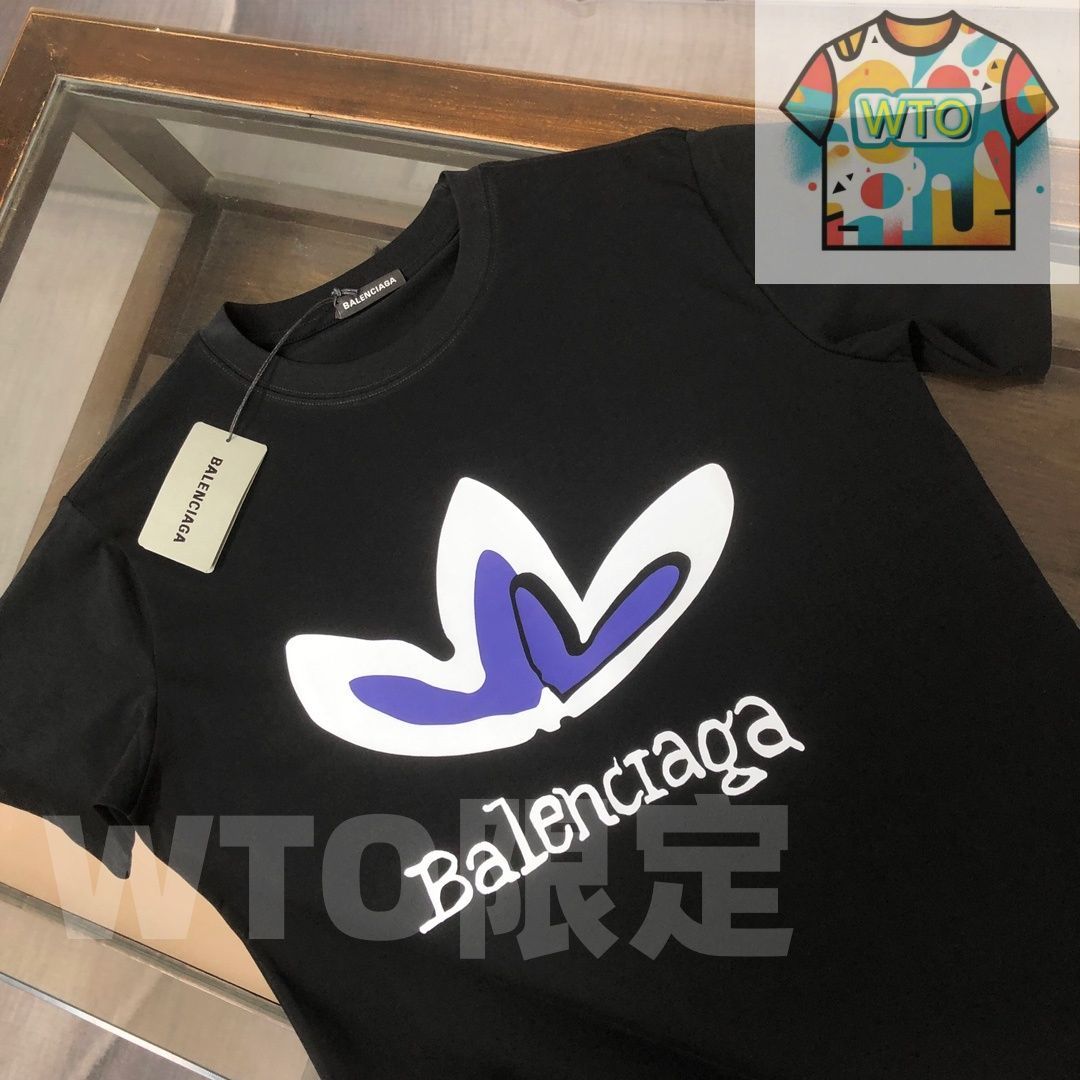 本日限定特価】BALENCIAGA 春夏 ロゴプリントTシャツ [本日特価
