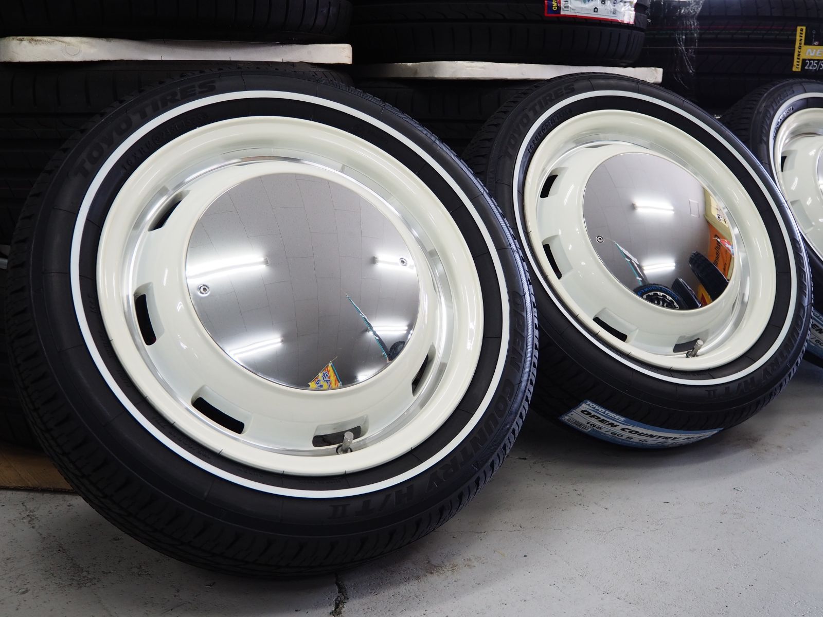 アゲ系 ガルシア シスコムーン 15inch 4.5J 4H100 45 TOYO オープンカントリーH|TⅡ 165|60R15 ホワイトリボン ハスラー キャストアクティバ タントファンクロス 軽トラ 軽バン