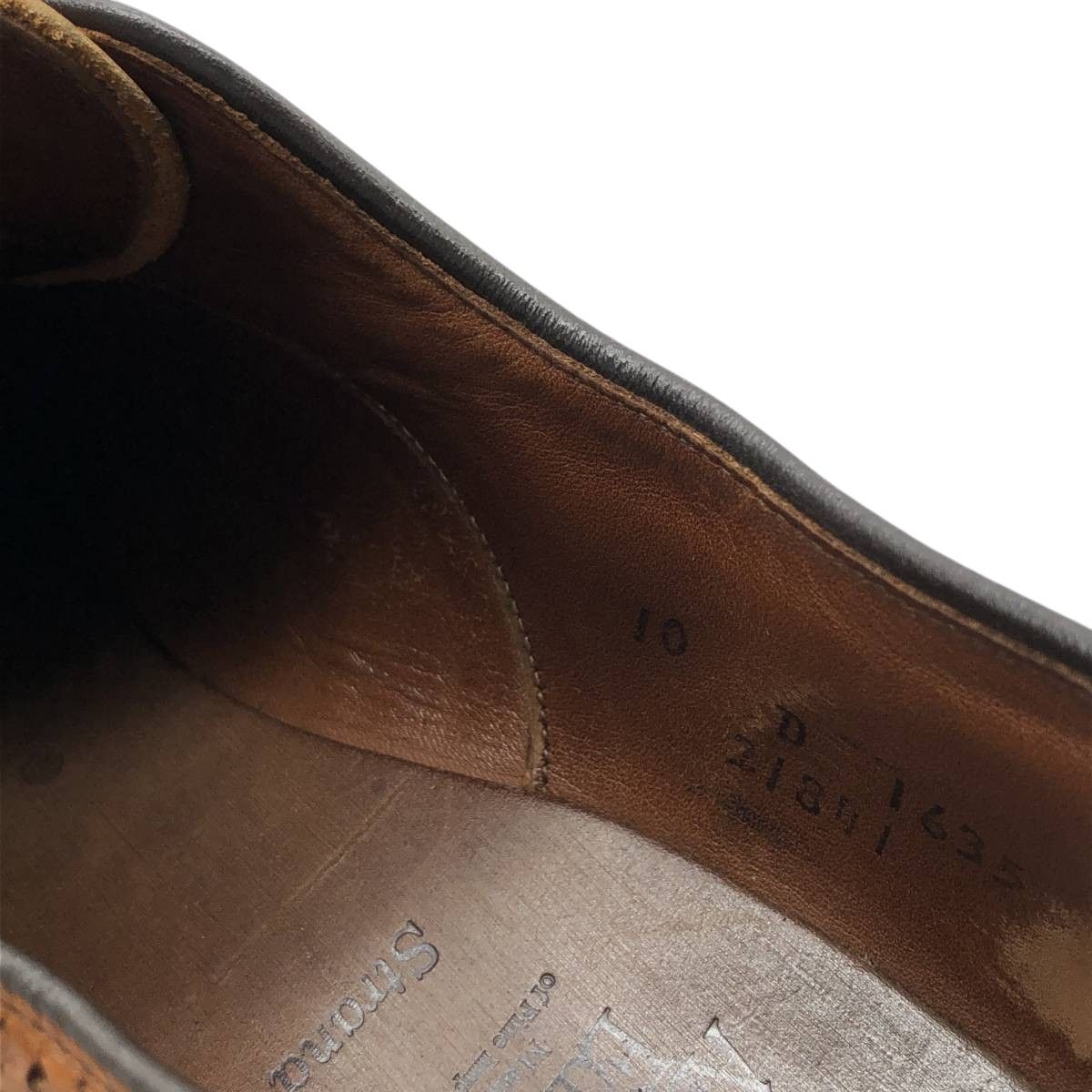 古着 アレンエドモンズ ALLEN EDMONDS STRAND セミブローグ ストレートチップシューズ 10 D メンズ28.0 cm相当 saa 013891