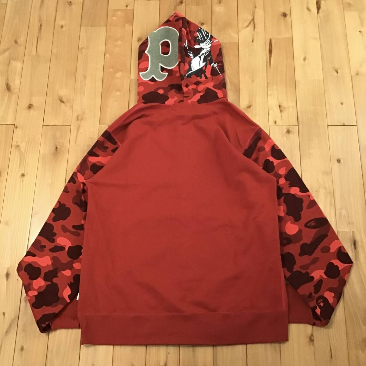 BAPE パンダパーカー　パンダ　2XL 赤　レッド ☆2XL☆ Red camo パンダ パーカー Panda full zip hoodie a bathing