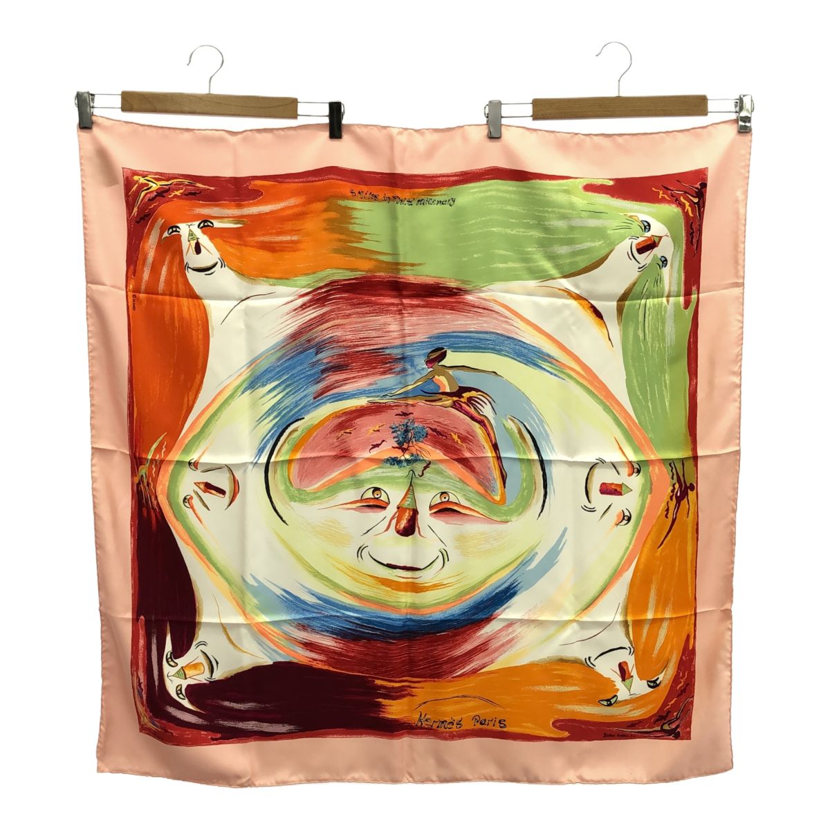 ⭐️Hermès （三千年紀の微笑）」 カレ90❗️⭐️ HERMES エルメス カレ90 Smiles in third millenary 三千年紀の微笑