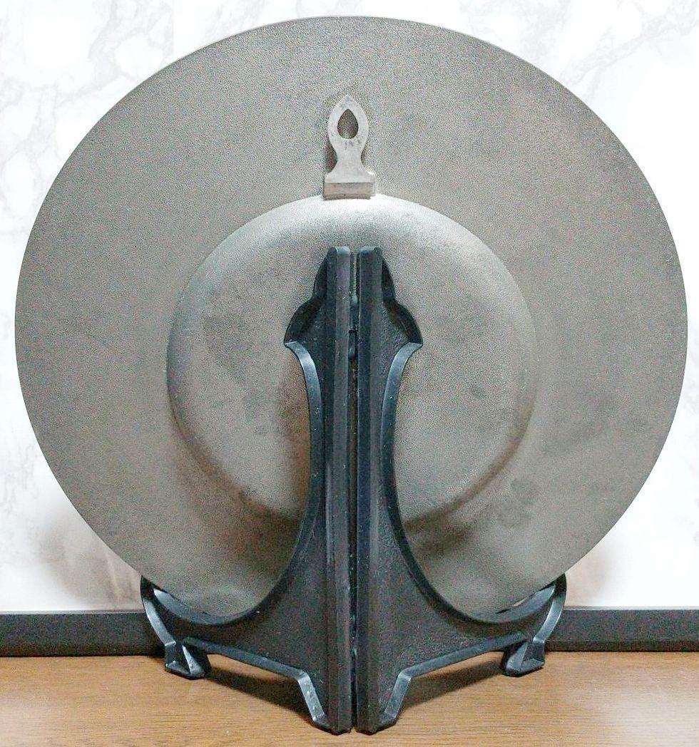 PEWTER 飾り皿 十字 聖書 キリスト 錫製 細密彫刻 ピューター