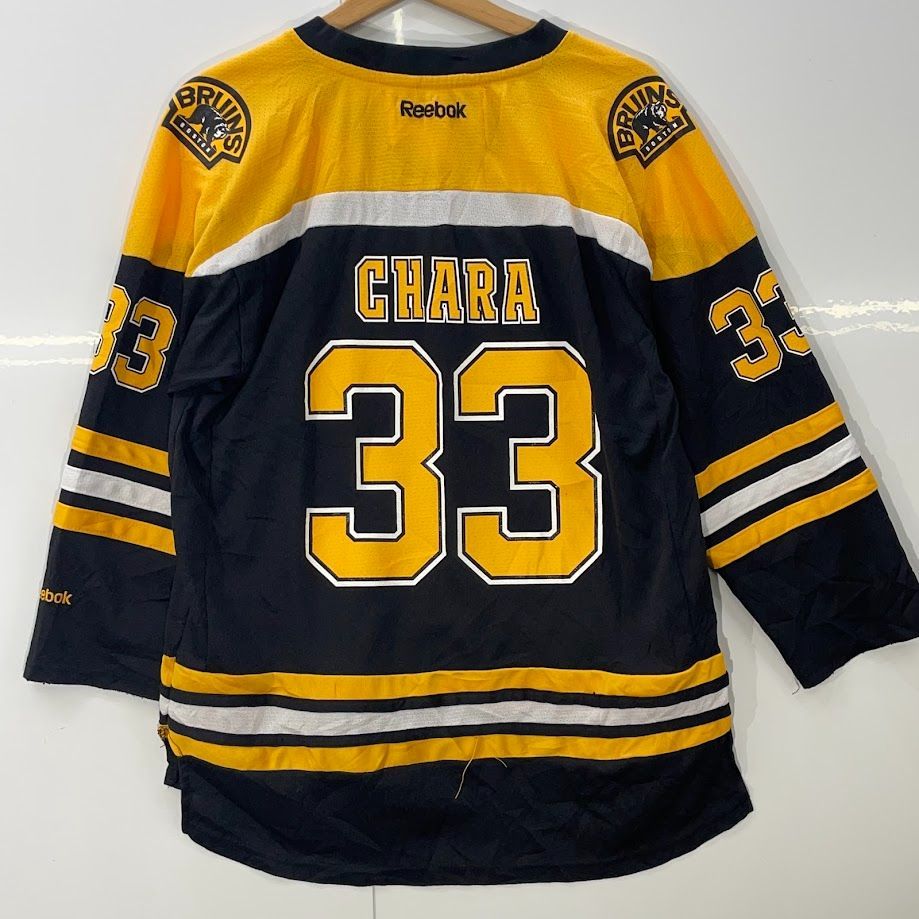 Reebok - NHL BOSTON BRUINS Reebok ホッケーシャツ CHARA33 Reebok NHLBoston Bruins Zdeno Chara #33 Short Sleeve Youth T
