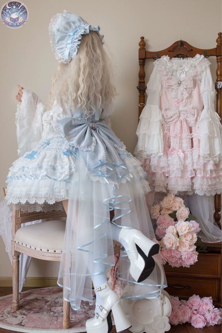 ♥ Praying Star ロリィタドレス5点フルセット サックスブルー 甘ロリ IMPECCABLEHEALTHCARESERVICES_COM