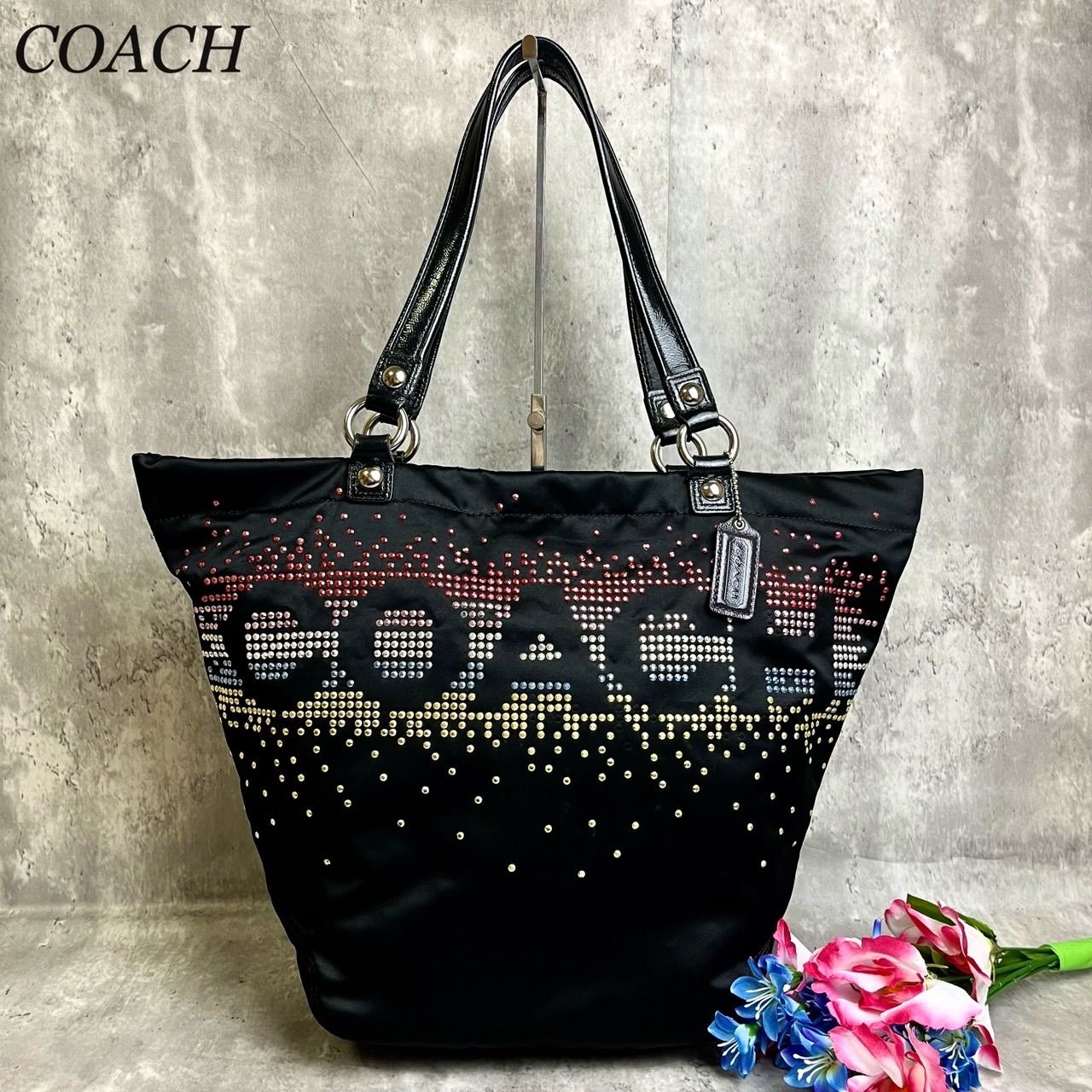 ✨良品✨COACH コーチ ハンドバッグ トートバッグ スタッズ