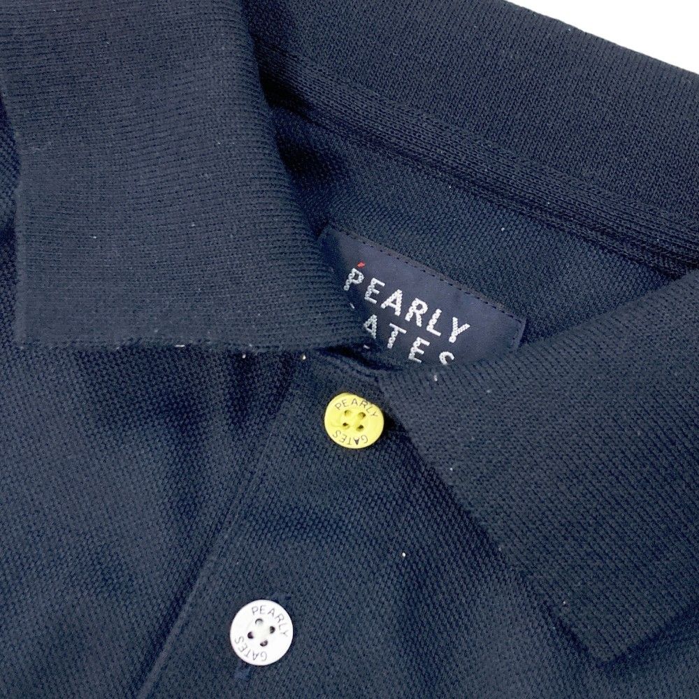 サイズ：4 PEARLY GATES パーリーゲイツ 半袖ポロシャツ ネイビー系