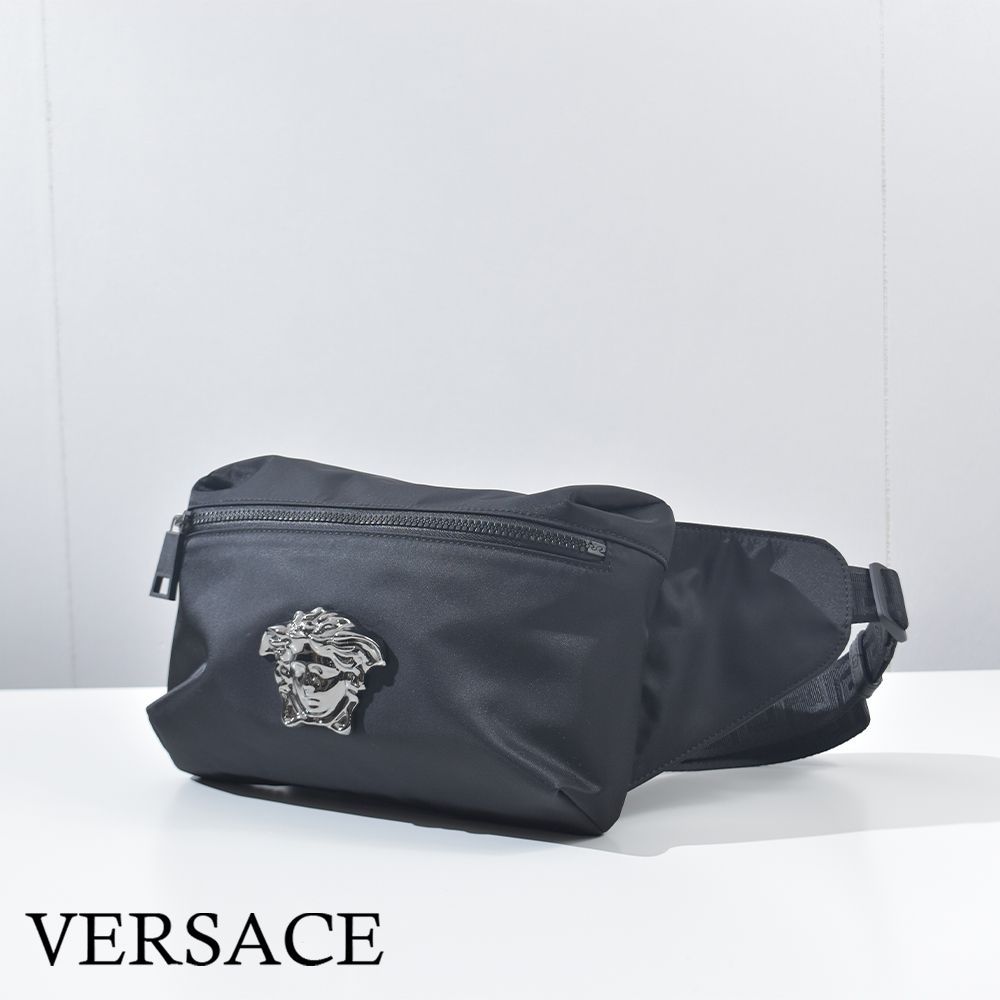 ヴェルサーチ バッグ ショルダーバッグ ナイロン シルバー メデューサ メンズ ブランド VERSACE ベルサーチ 1008866