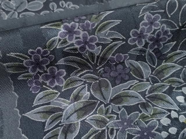 平和屋本店□極上 前田仁仙 仁仙更紗 小紋 格子花鳥文 逸品 CYAA2353s5