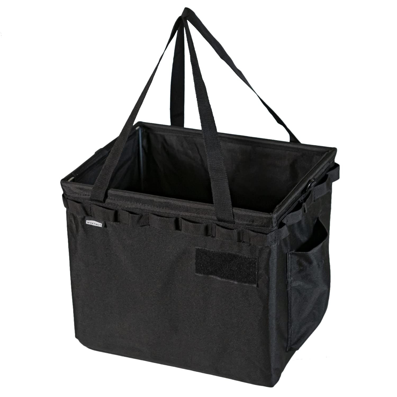 【迅速発送】WHATNOT(ワットノット) 収納コンテナ ツールバッグ ブラック 幅360mm×奥250mm×高320mm OBHD-01-BK