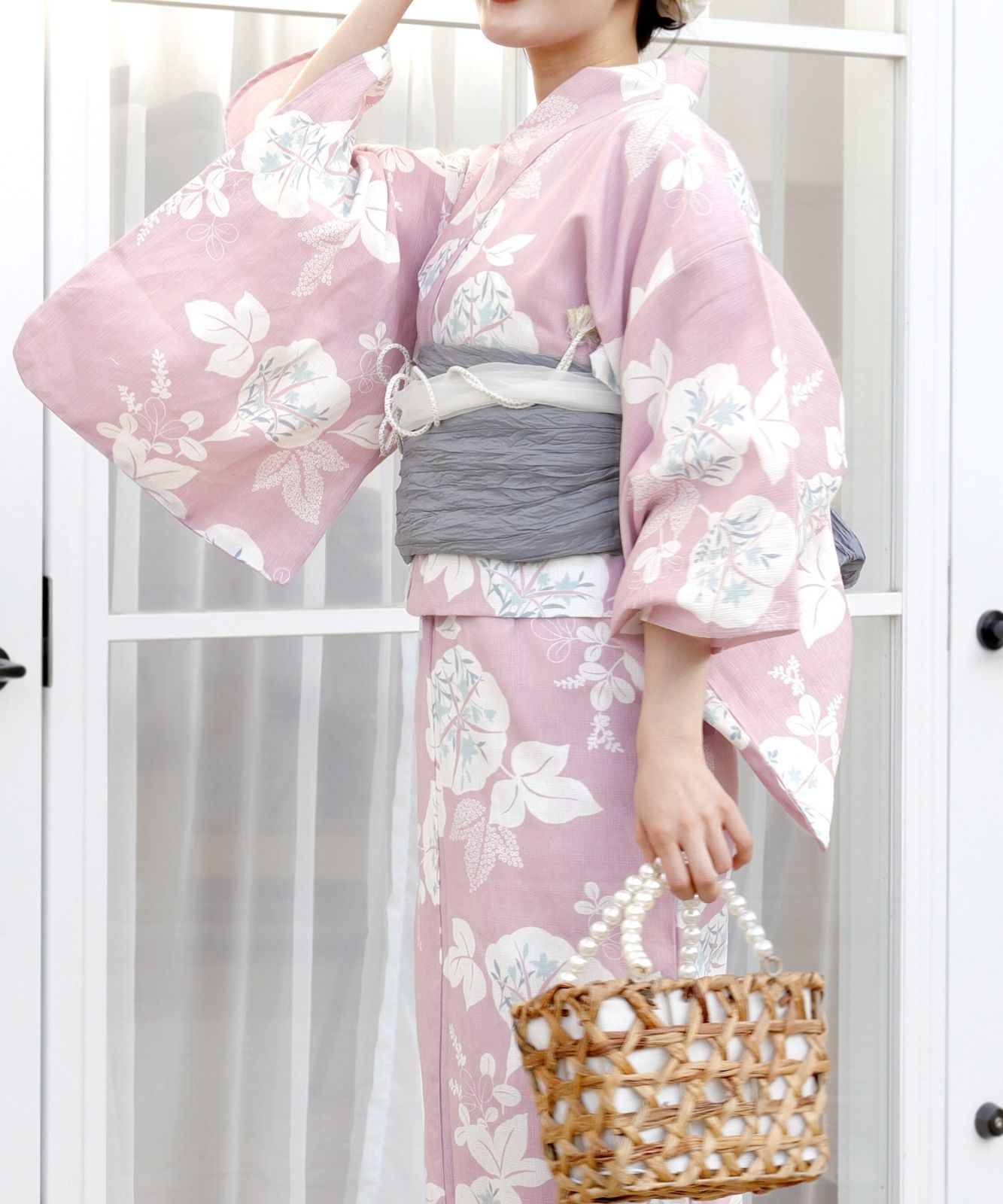 竺仙 奥州小紋 浴衣 瓢箪 綿紬 竺仙 浴衣 奥州小紋