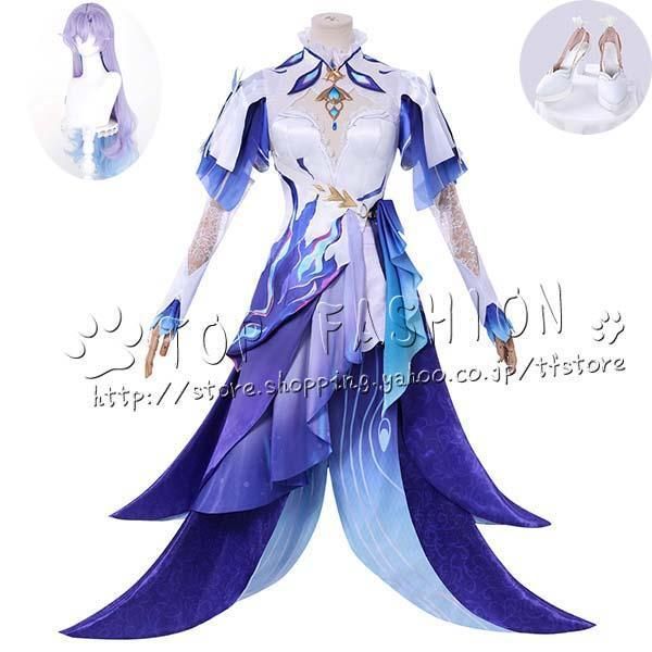鳴潮 Wuthering Waves 風 カンタレラ コスプレ衣装 ウィッグ 靴 道具別売りり