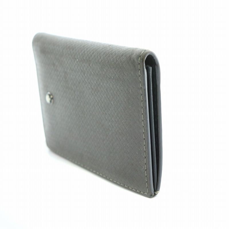 MONTBLANC グレー レザー 名刺入れ モンブラン MONT BLANC 名刺入れ カードケース カード入れ