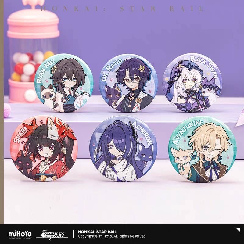 公式正規品 缶バッジ レイシオ アベンチュリン ルアンメェイ ブラック 