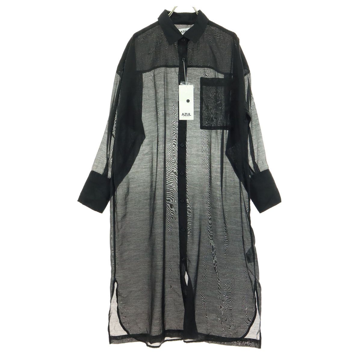 未使用 AZUL by moussy アズールバイマウジー 長袖 シースルー シャツ 