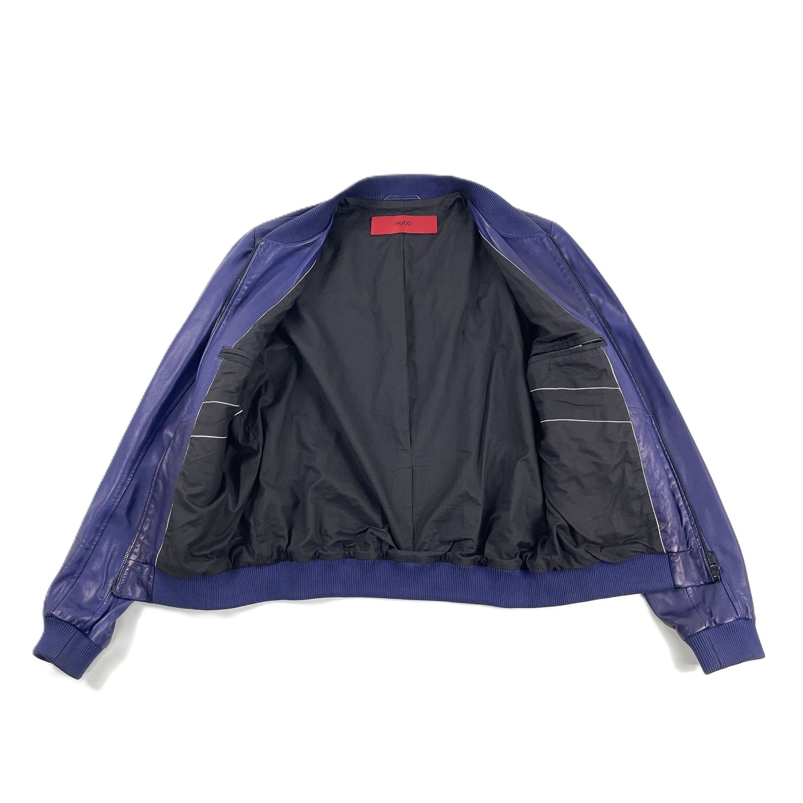 HUGO BOSS ヒューゴボス レザージャケット レザーブルゾン フロント