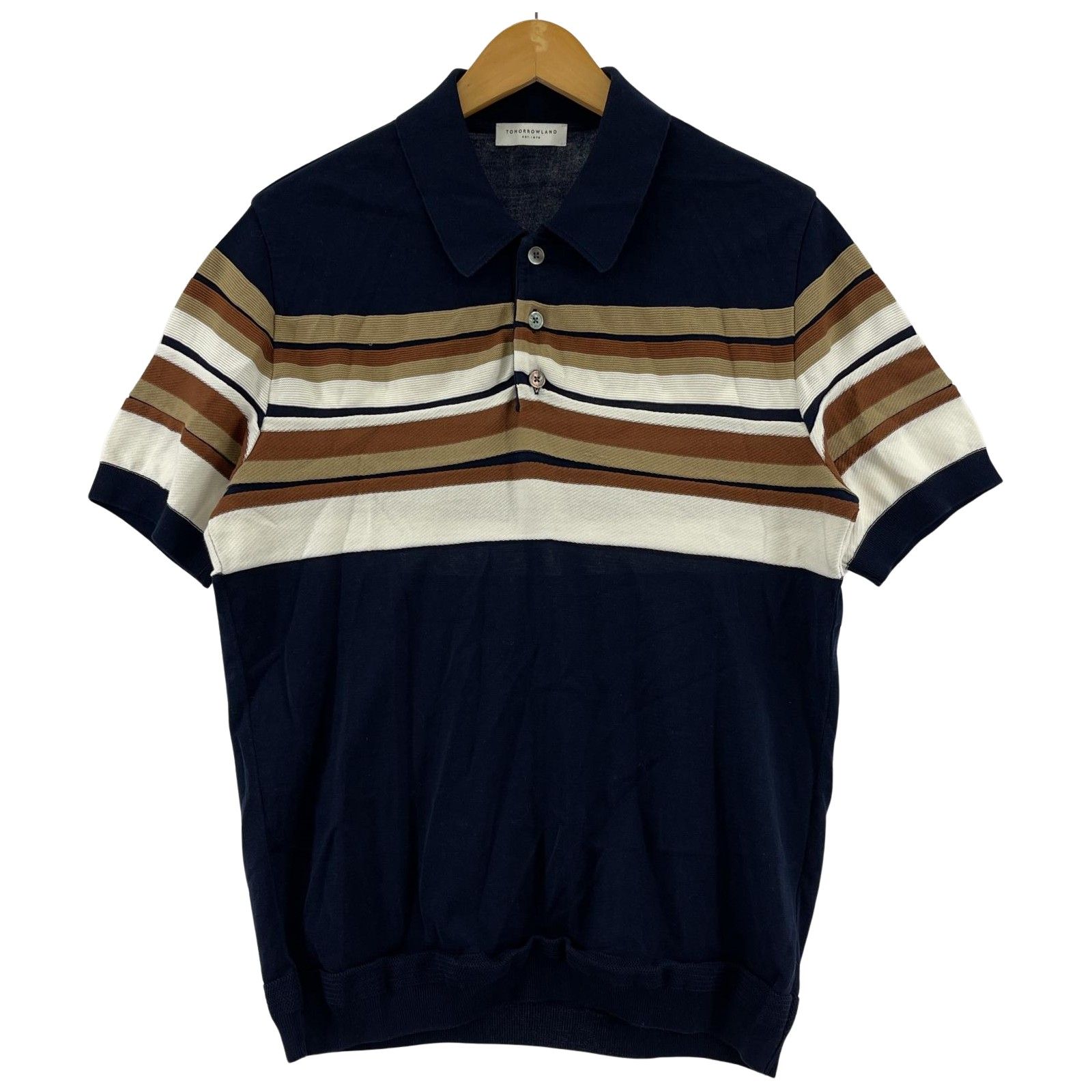 TOMORROWLAND トゥモローランド ボーダーポロシャツ sizeS