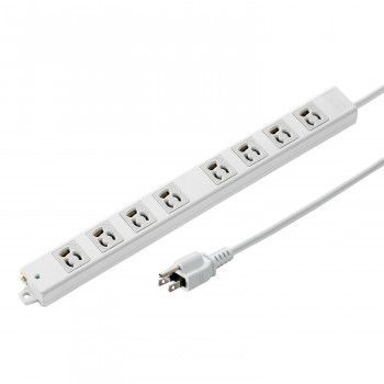 サンワサプライ 工事物件タップ 3P 8個口 2m TAP-KS8-2
