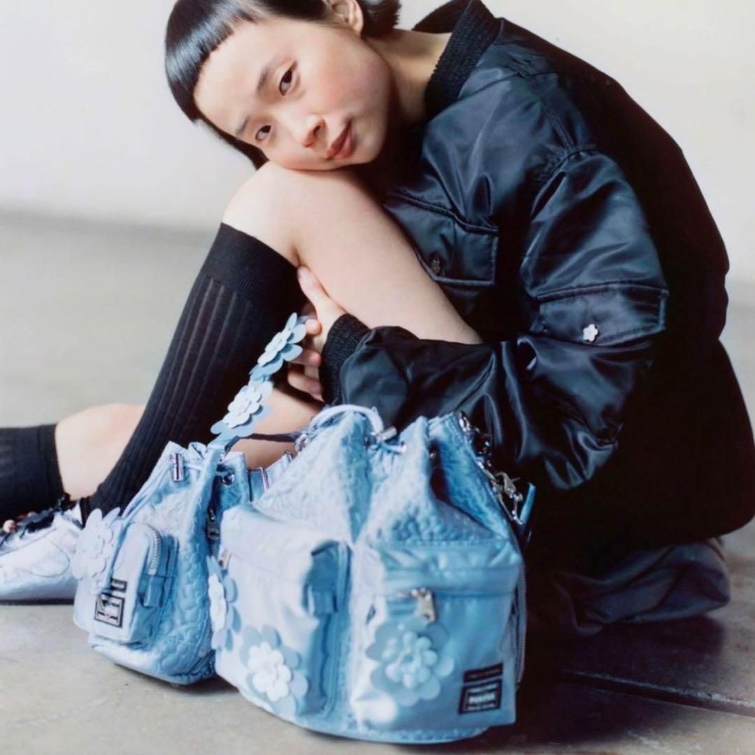 新品 セシリーバンセン ポーター コラボ ショルダー ブルー ボンサック 新品 セシリーバンセン ポーター コラボ ショルダー ブルー ボンサック