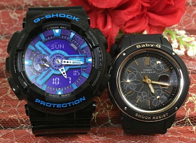 恋人たちのGショックペア G-SHOCK BABY-G ペアウォッチ ペア腕時計 カシオ 2本セット  アナデジ GA-110HC-1AJF BGA-150FL-1AJF お揃い プレゼント   ラッピング無料 新品 メッセージカード手書きします 