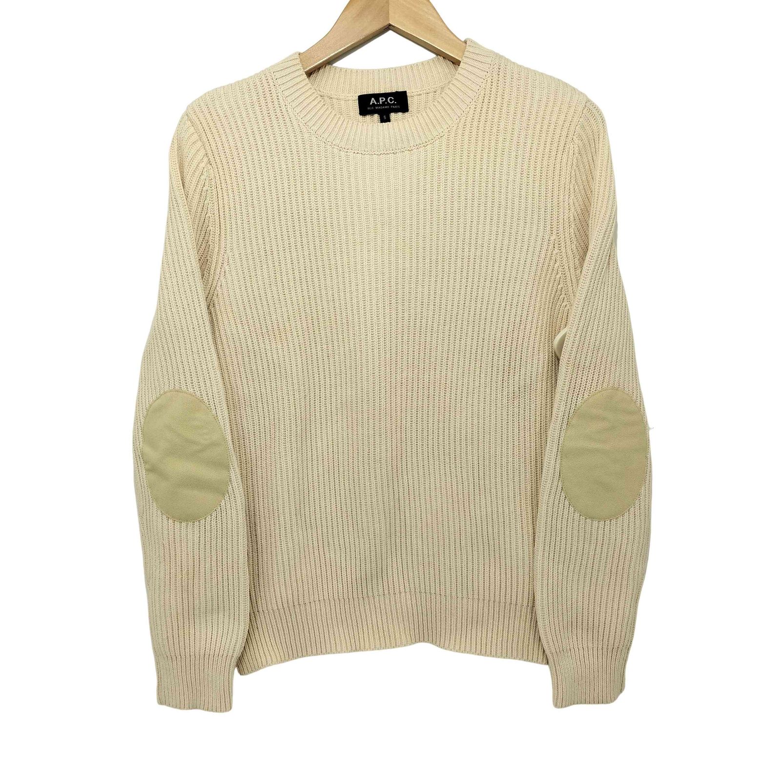 アーペーセー A.P.C. エルボーパッチ コットンニット レディース 