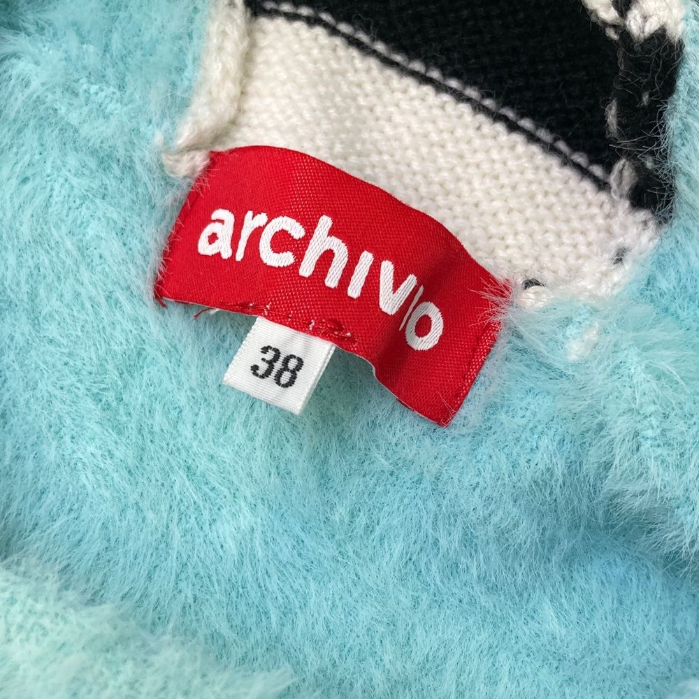 サイズ 38 ARCHIVIO アルチビオ 2WAY ボアフリース切替 ニットセーター ブルー系 240101457947 ゴルフウェア レディース ストスト LLC-HASEGAWATOSO_COM