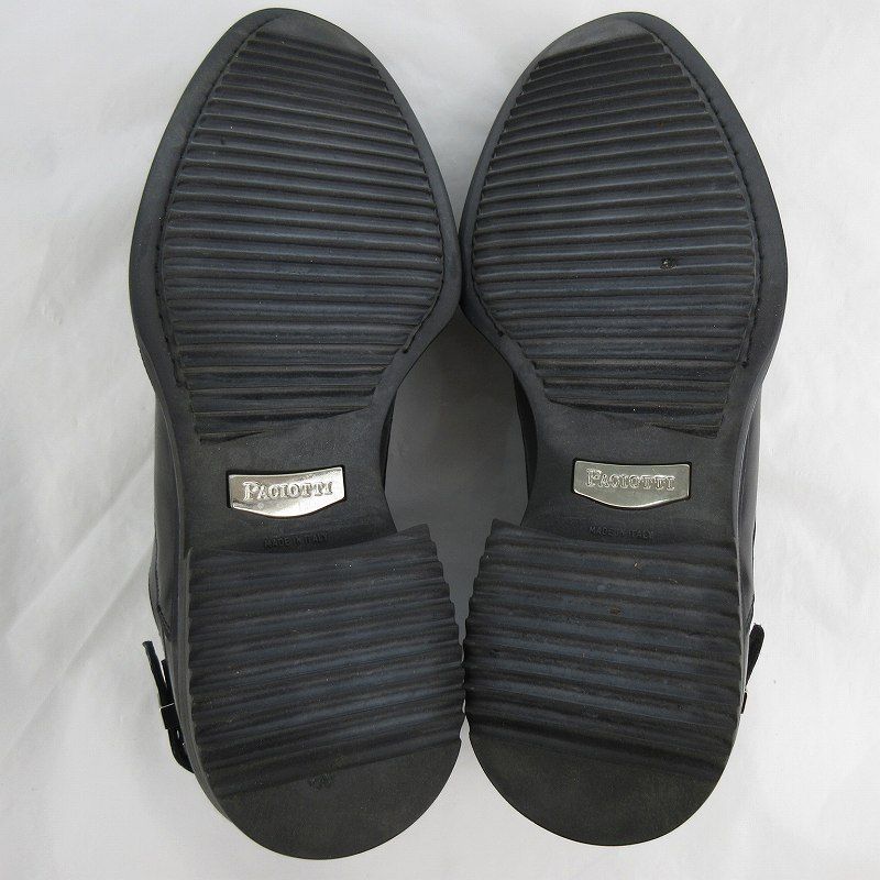 美品 CESARE PACIOTTI ビジネスシューズ 高級 本革 ブラック 7 CESARE PACIOTTI チェザーレ パチョティ レザー ドレスシューズ
