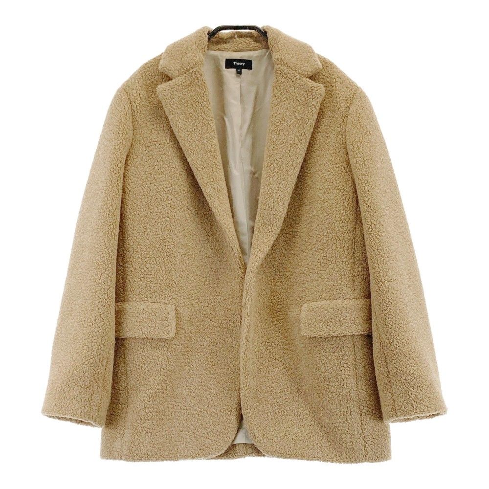 theory セオリー 22AW TEDDY FLEECE FAUX FUR BOY JACKET テディベア ジャケット ブラウン系 0 240101425537 レディース