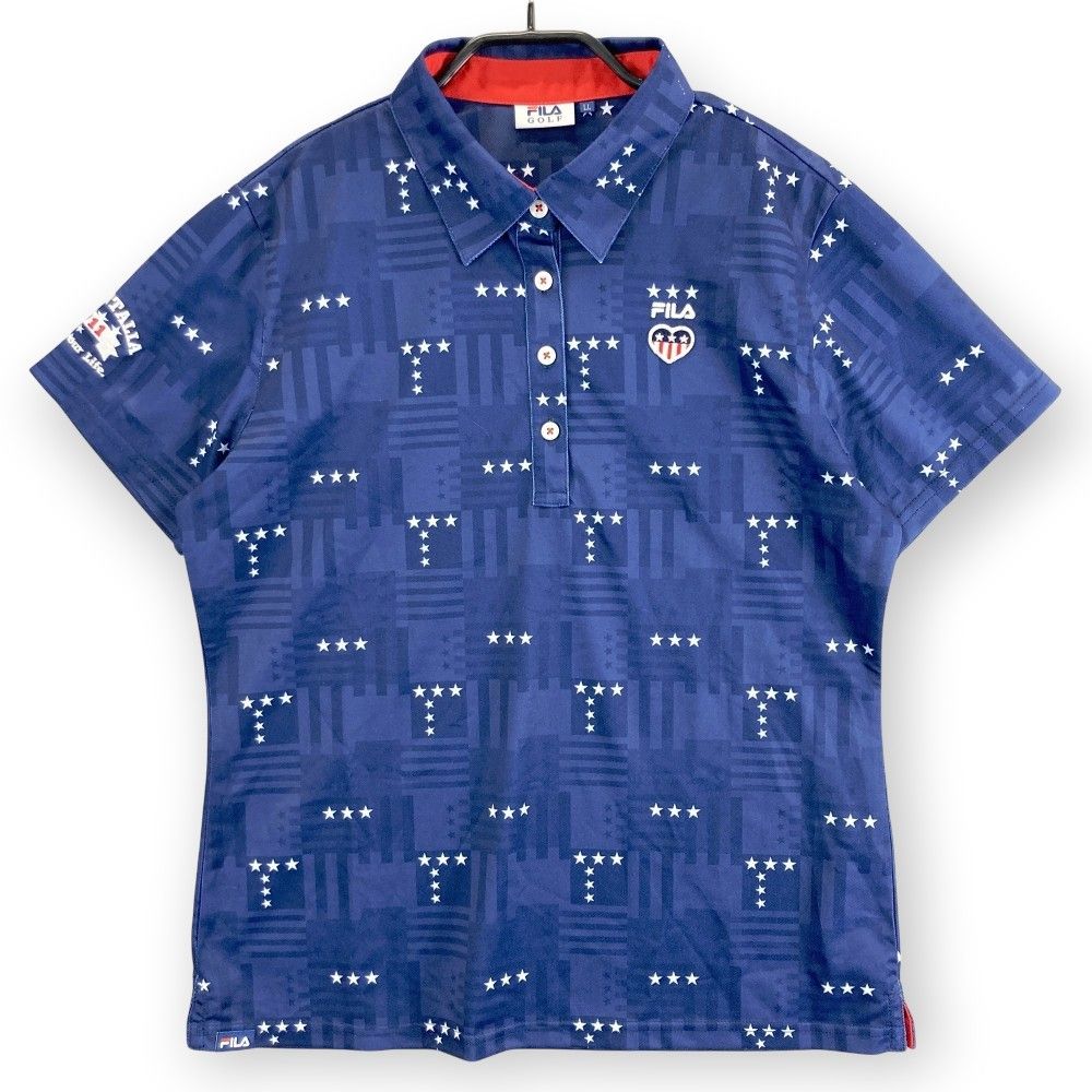 FILAGOLF フィラゴルフ ポロシャツ ネイビー レディース シャツ FILA GOLF フィラゴルフ ゴルフウェア ポロシャツ レディース