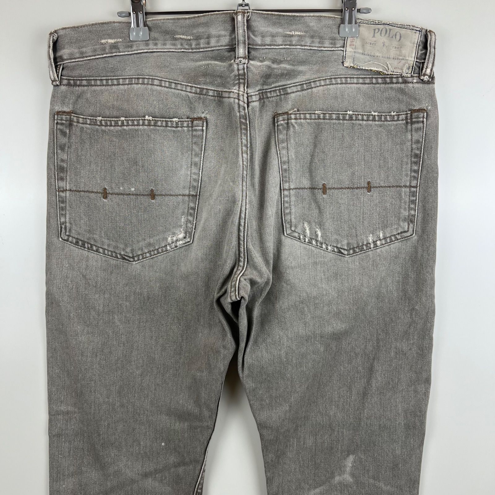 POLO BY RALPH LAUREN slim fit 381 faded grey denim pants w35 