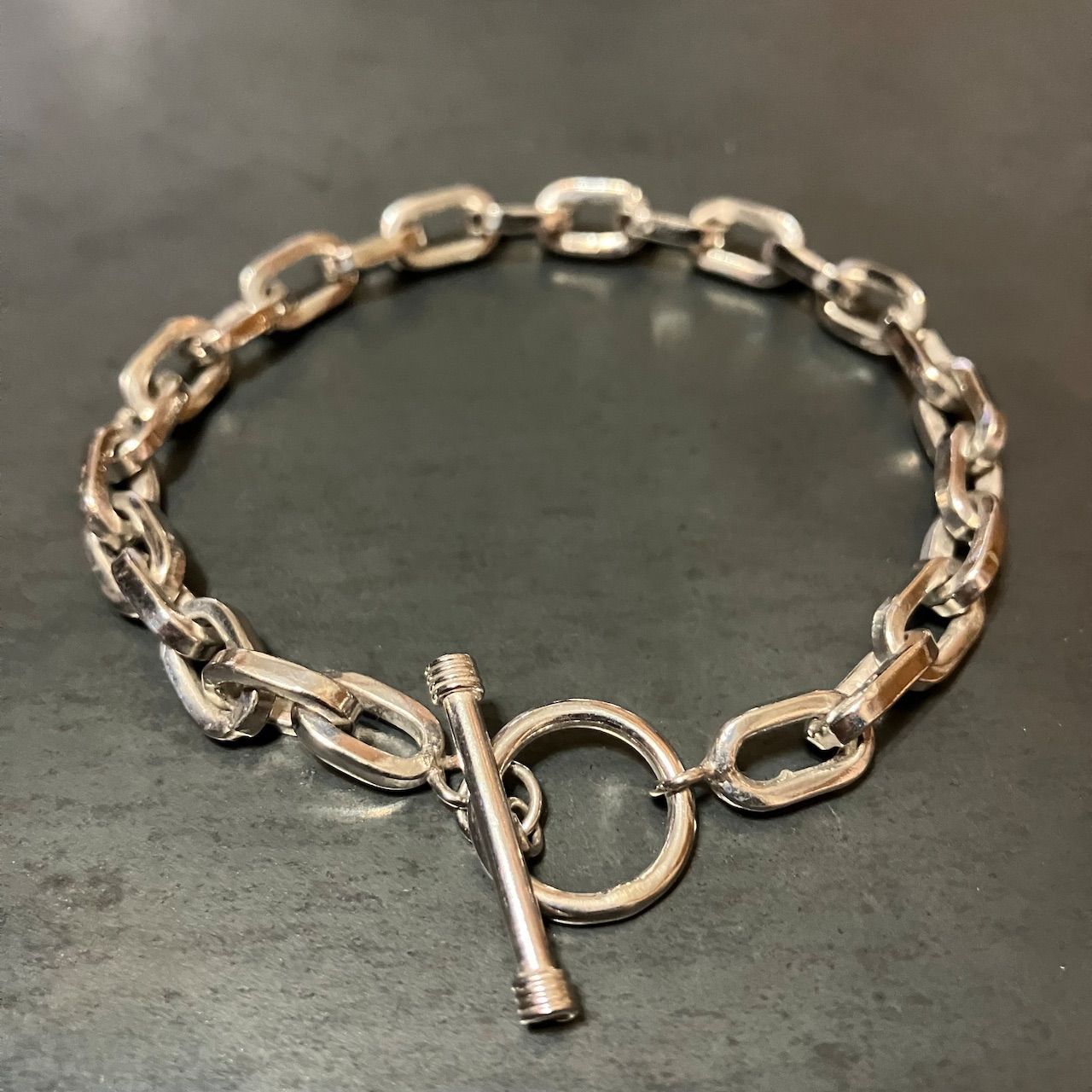 SILVER925 OVAL CHAIN MANTEL BRACELET/シルバーブレスレット