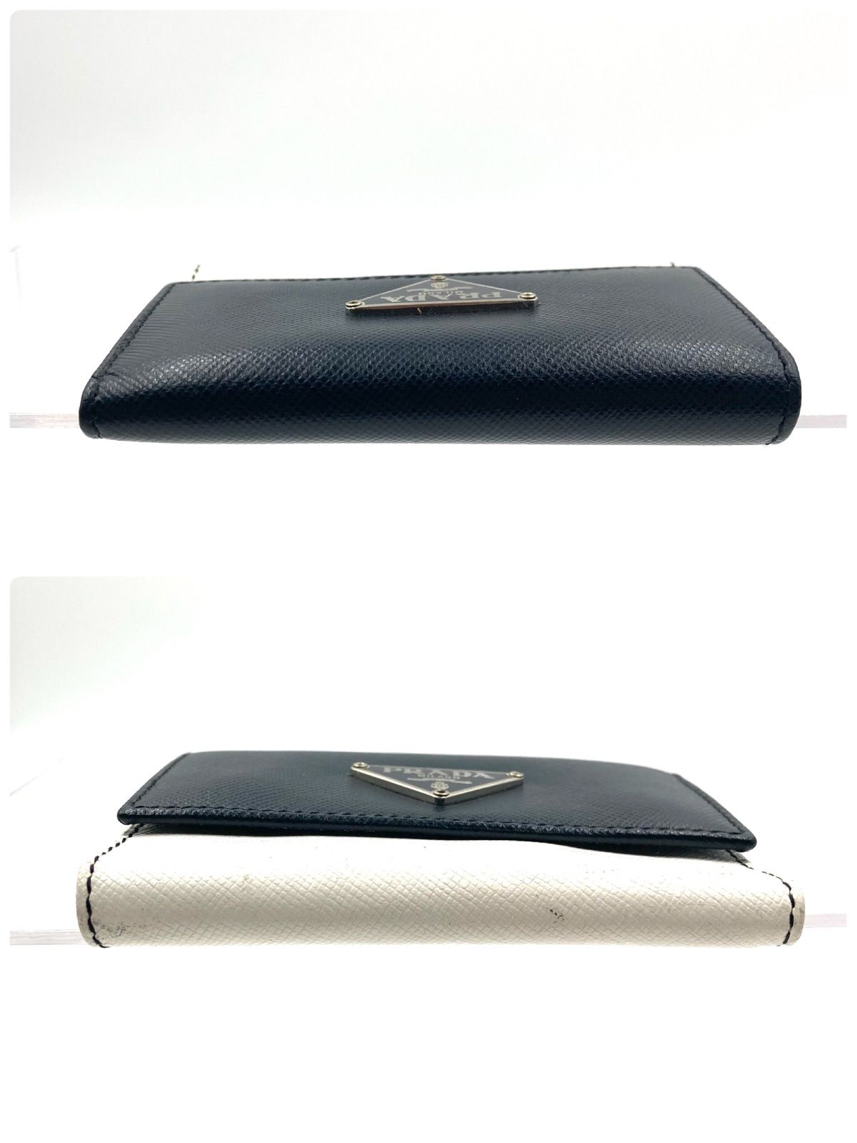 PRADA プラダ サフィアーノレザー 三角プレート 6連キーケース
