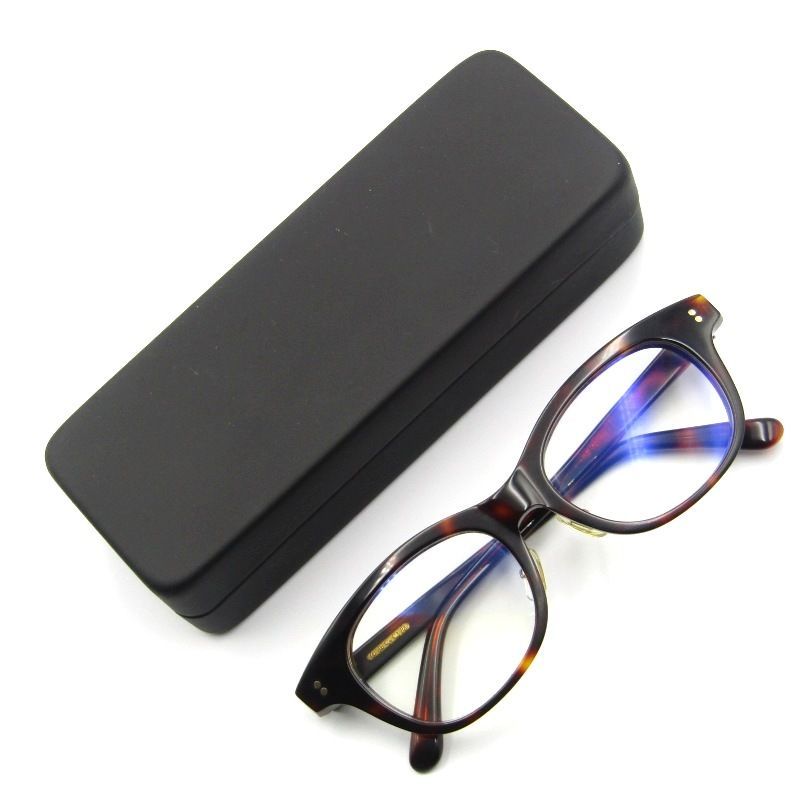 Hakusan 白山眼鏡店 日本製 メガネ 鼈甲色フレーム オーバル型 59 白山