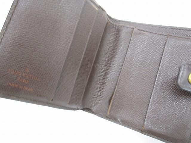 美品 ルイヴィトン ダミエ エベヌ コンパクトジップ 二つ折り財布 742 訳あり ルイヴィトン LOUIS VUITTON ダミエ エベヌ コンパクト