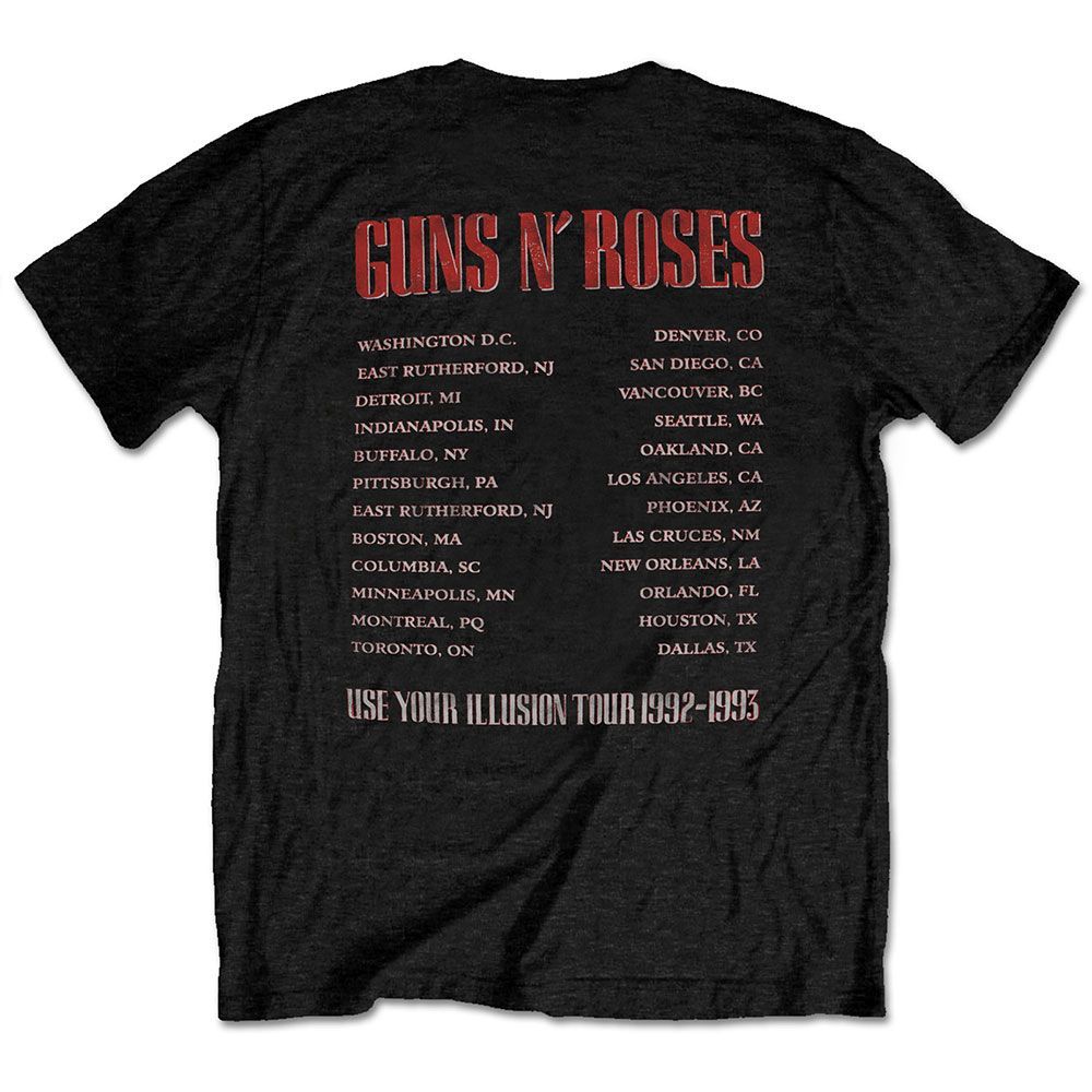 ガンズ アンド ローゼス Tシャツ Guns N' Roses ILLUSION TOUR 黒 正規品 ロックTシャツ - メルカリ