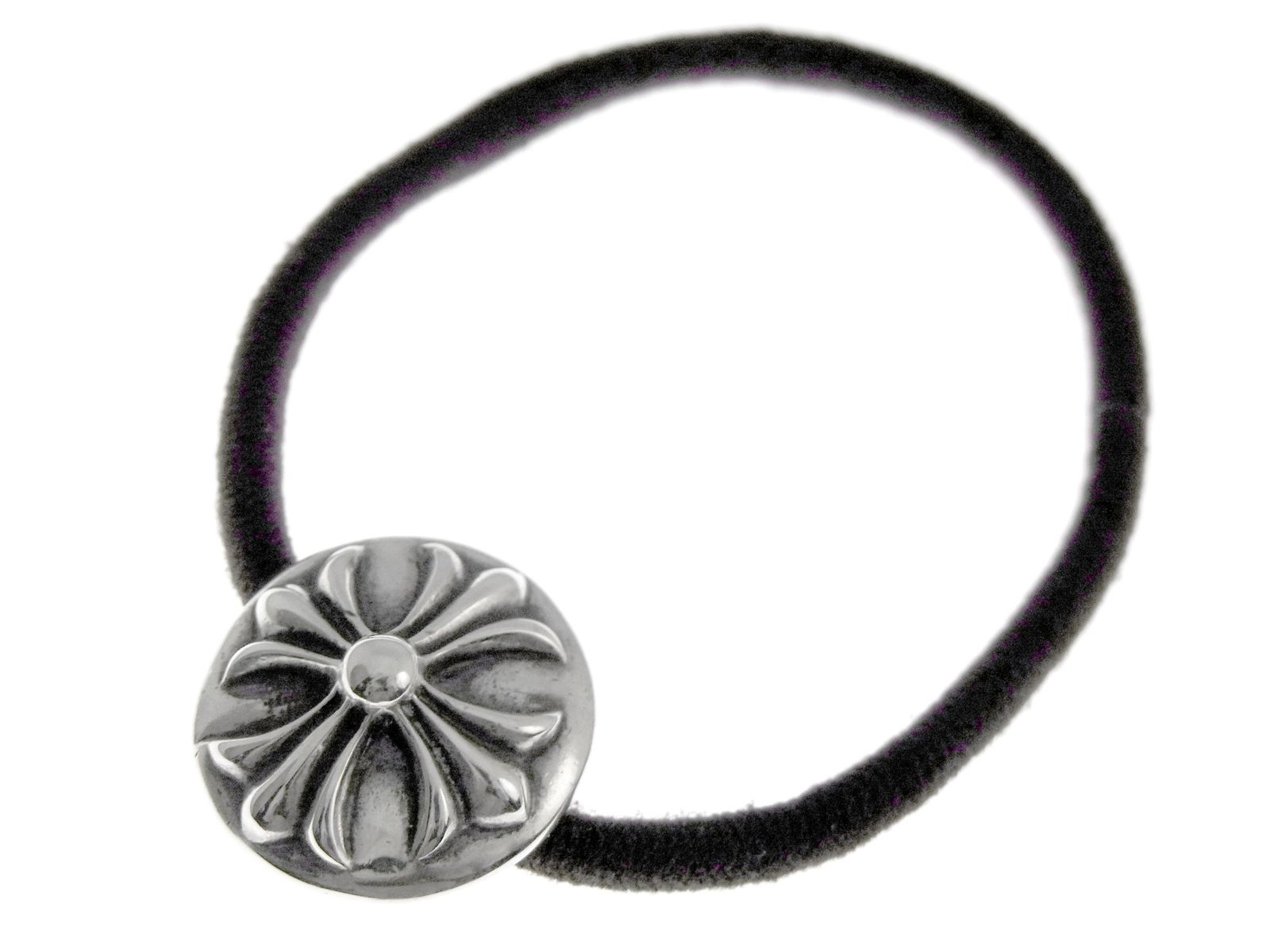 クロムハーツ CHROME HEARTS 【 HAIRBAND CRSSBLL 】 クロス ボール ヘアゴム コンチョ ブレスレット　s3820