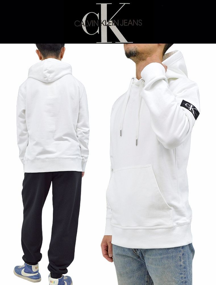 CALVIN KLEIN JEANS モノグラムバッチフーディ 海外限定
