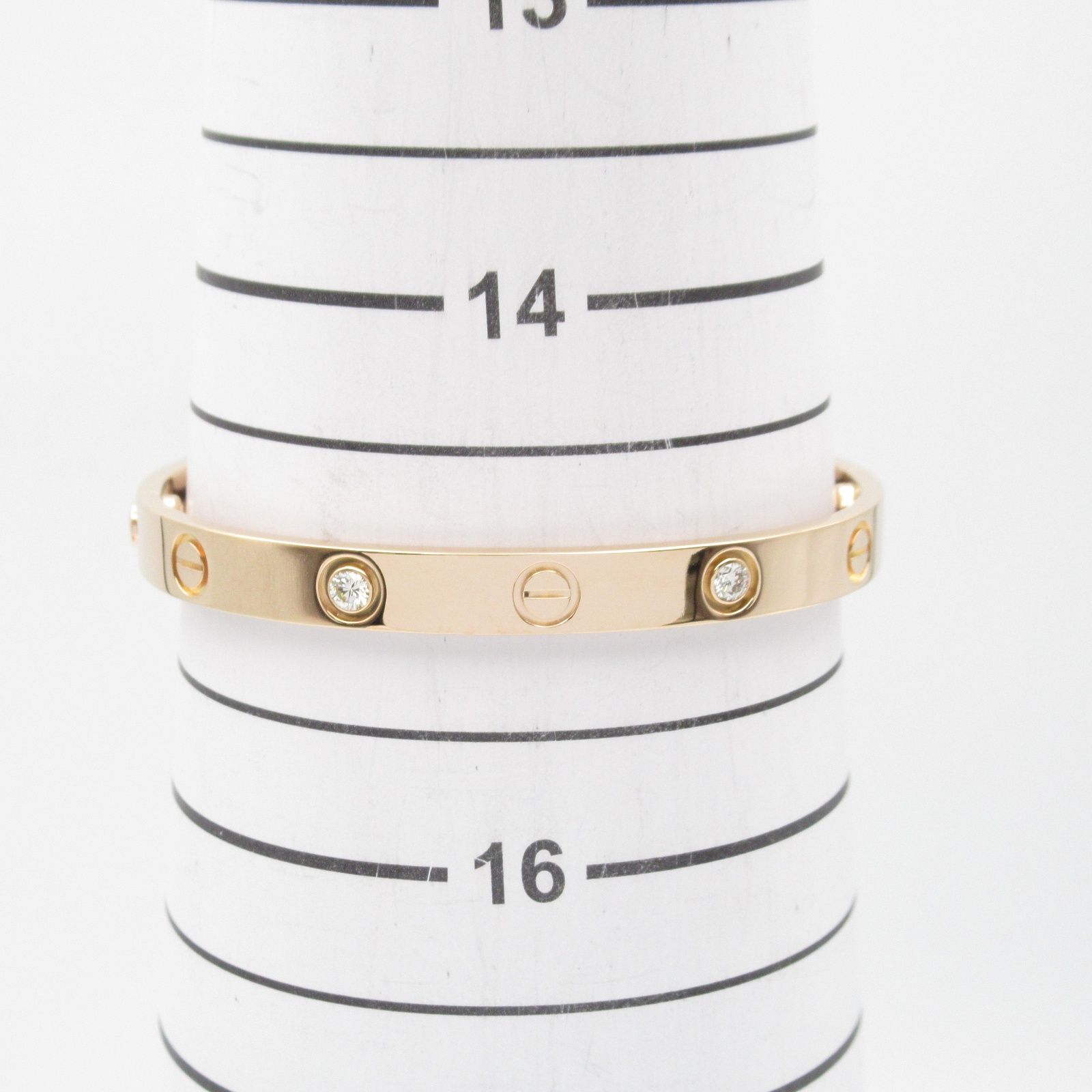 カルティエ CARTIER ブレスレット ラブブレス 4PD 腕回15㎝ K18  