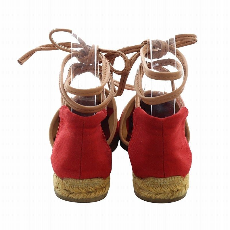 エルメス HERMES エスパドリーユ フラットシューズ リボン Hロゴ 刺繍  