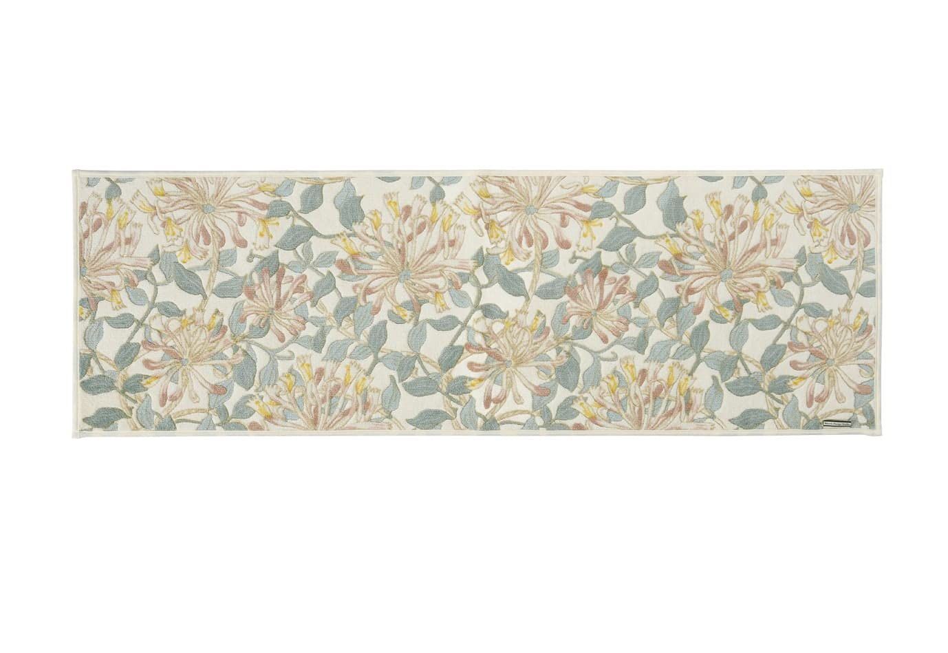 【在庫処分】Morris Design Studio モリスデザインスタジオ キッチンマット バスマット 川島織物セルコン ハニーサクル オレンジ 50×120cm FT1700 すべり止め加工