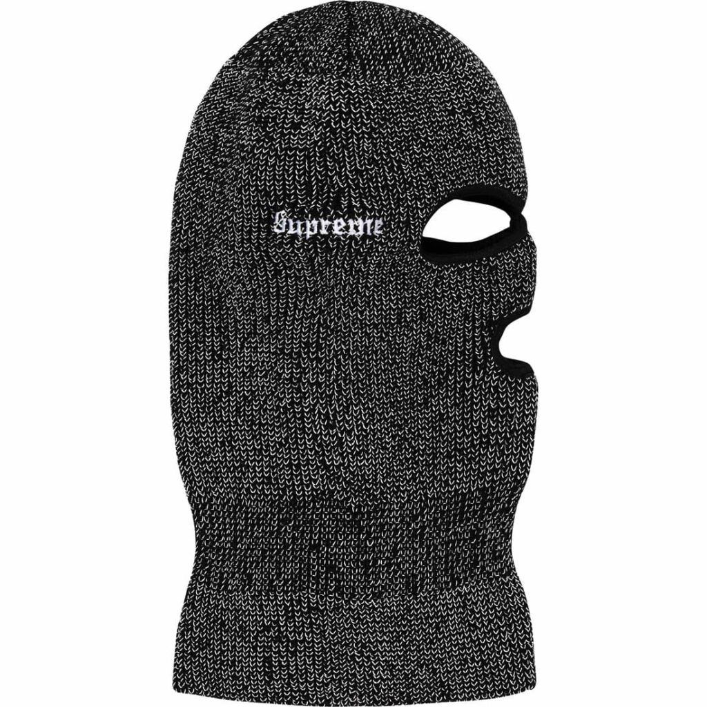 シュプリーム リフレクティブ バラクラバ ブラック Supreme POLARTEC ZIP BALACLAVAシュプリームバラクラバ