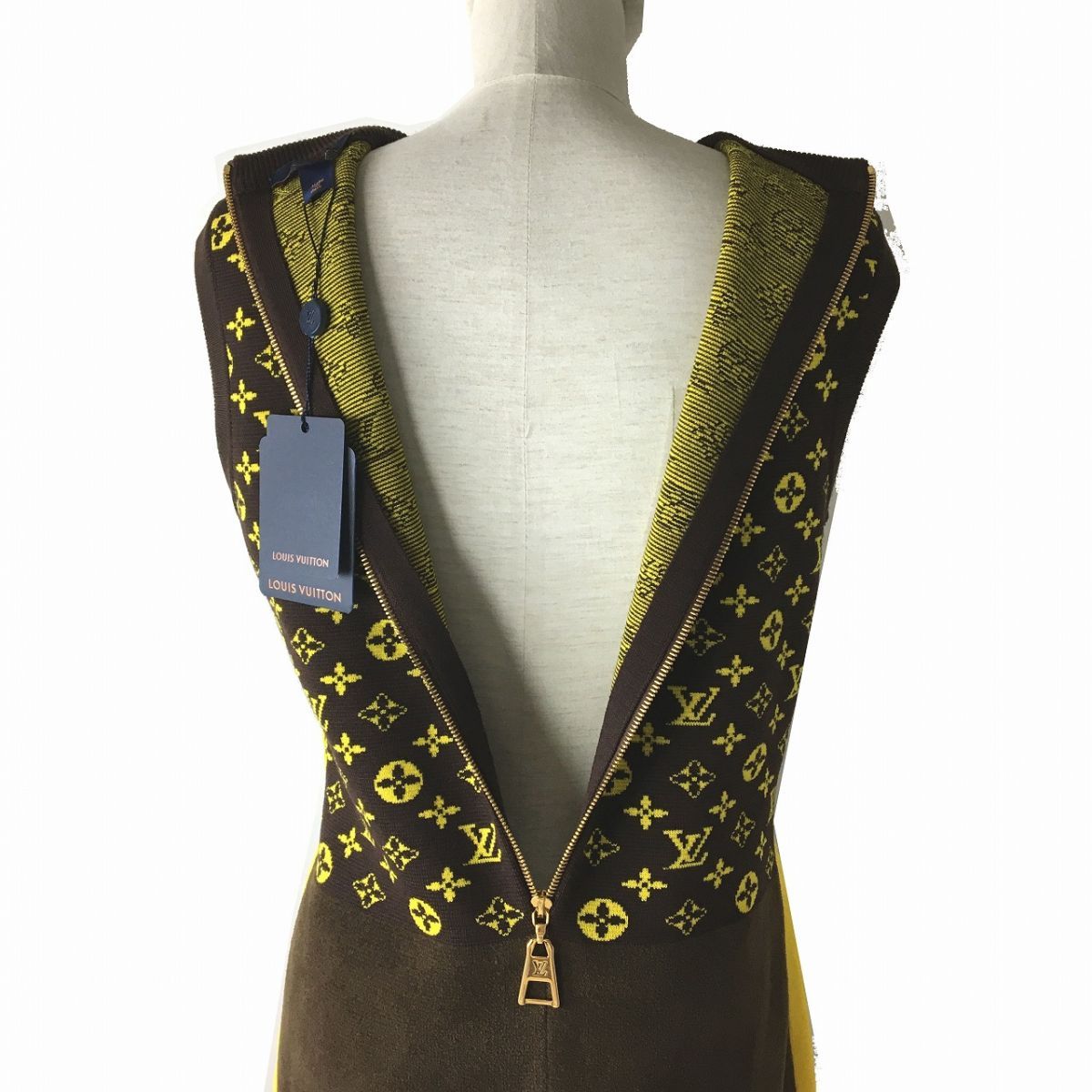 20SS LOUIS VUITTON ルイ ヴィトン モノグラム ワンピース LOUIS VUITTON - 20ss ルイヴィトン モノグラム ファスナー