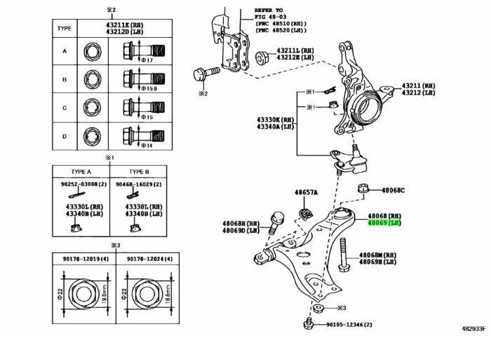 トヨタ レクサス RX450H フロントサスペンション アーム LWR NO1 左