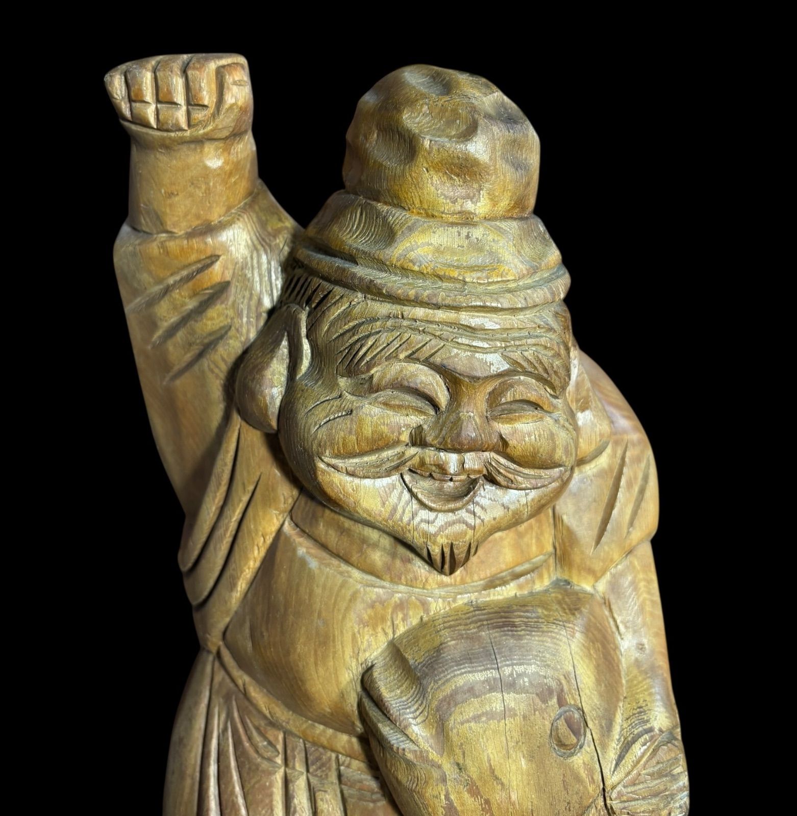 木彫り 大黒天 七福神 木製 大黒様 開運 縁起物 彫刻 仏像 古