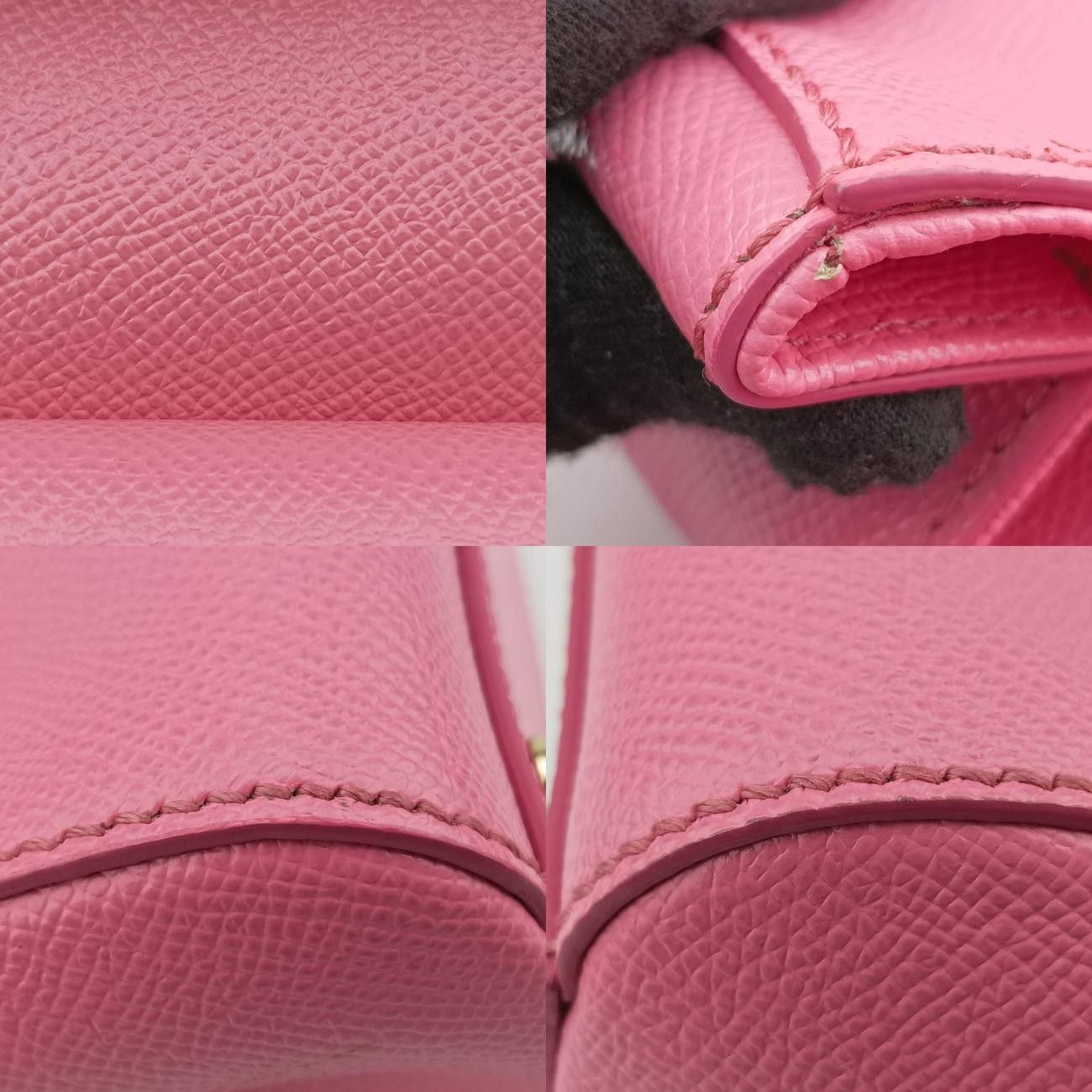 ドルガバ　希少ピンクカラー ドルチェ＆ガッバーナDolce & Gabbanaシシリーピンクレザー56