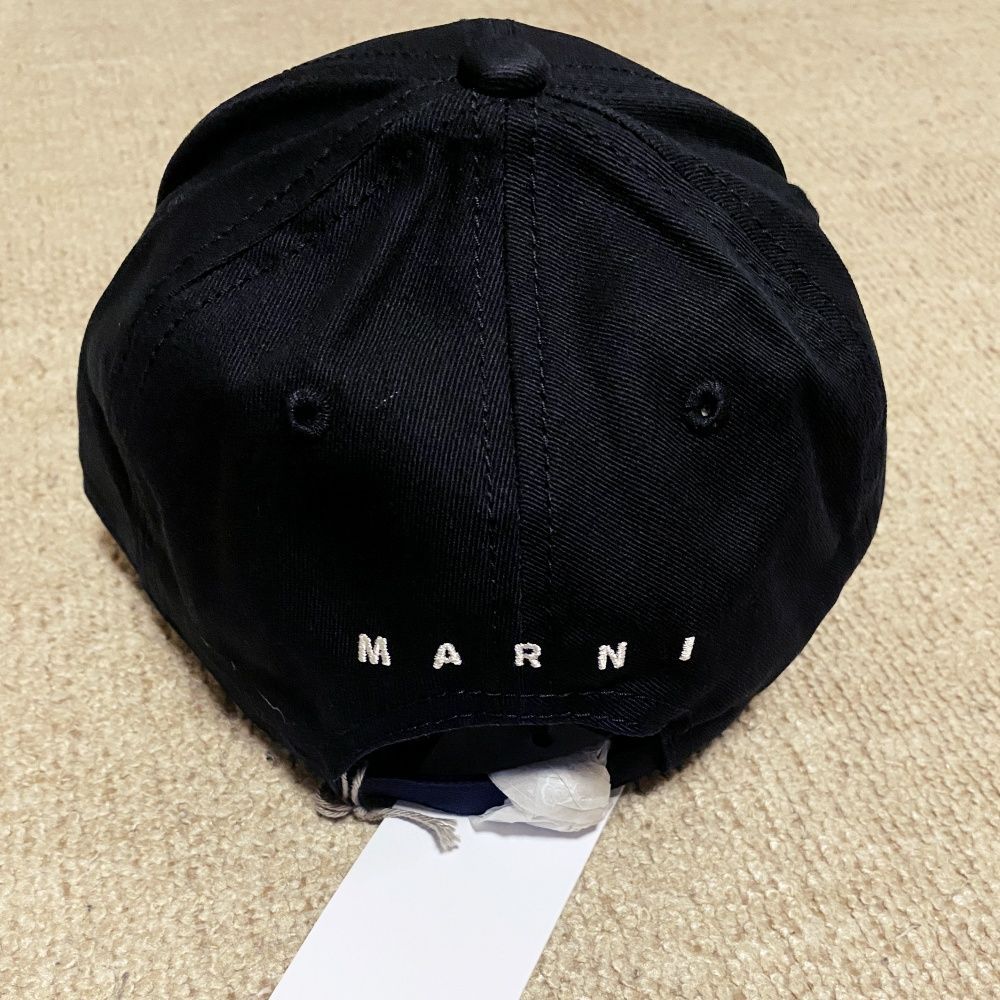 新品タグ付 MARNI マルニ ロゴ 帽子 ベースボール キャップ ブラック 