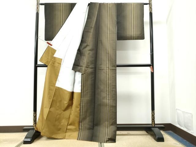 平和屋着物○本場縞大島紬 縞 正絹 逸品 CAAU1672yc - メルカリ